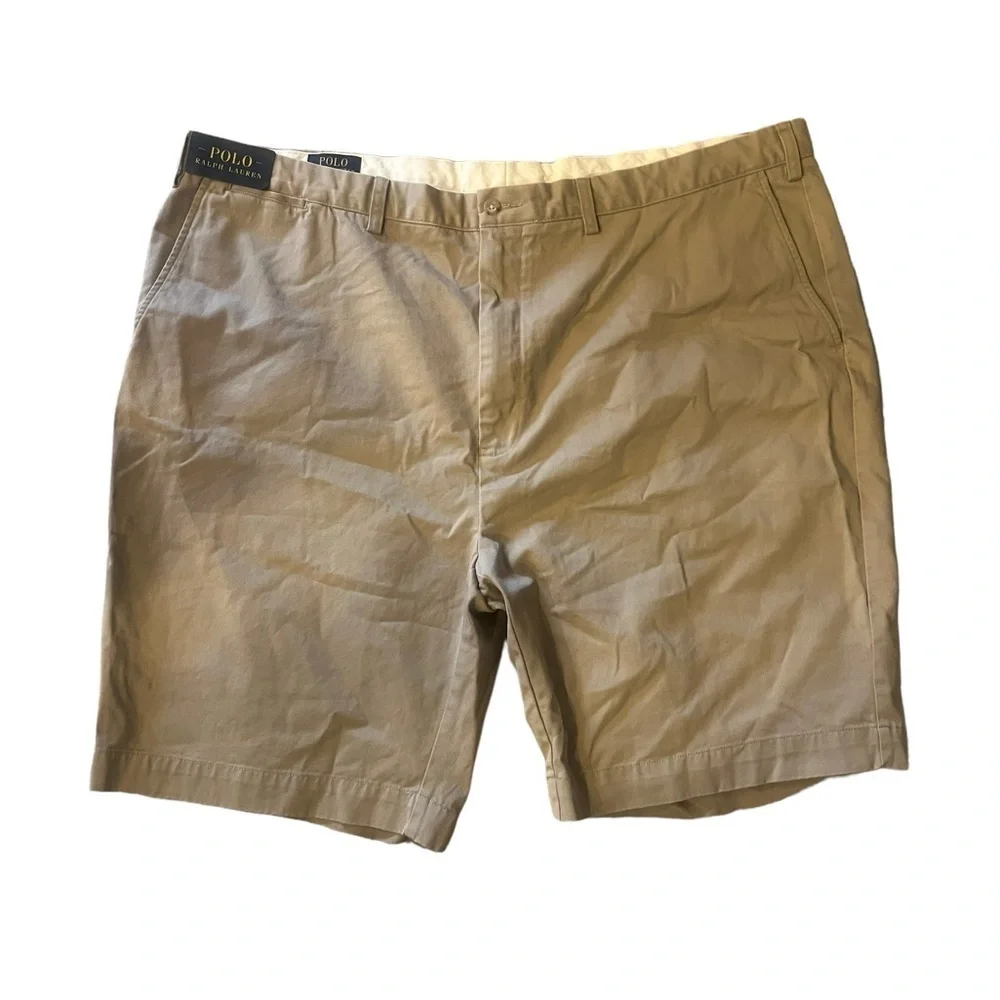 POLO RALPH LAUREN Khaki Flat Front Shorts‎